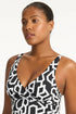 Sea Level Deco Cross Front Singlet
